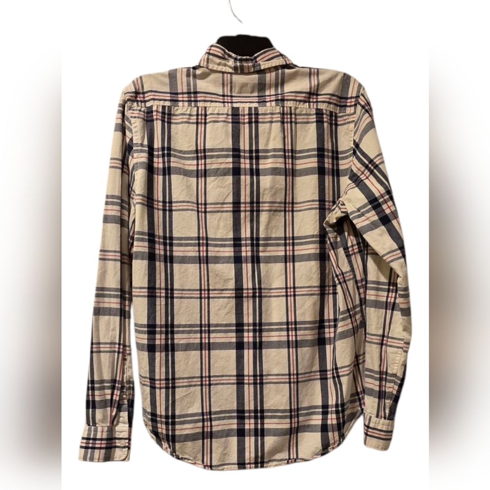 Express - Men's Button-Up Shirt - Medium - White with Red and Black Accents - Picture 4 of 4